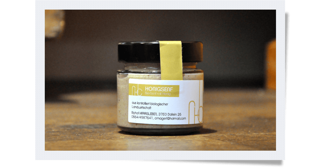 Bio-Honig-Senf im Glas